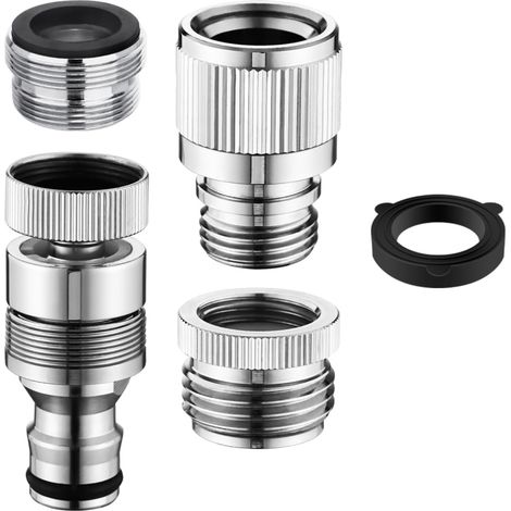 Raccordo rapido per rubinetto del lavello, adattatore per tubo doccia/irrigazione/lavatrice portatile, rubinetto cromato per bagnare animali