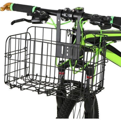 Panier vélo acier, support rack arrière guidon, capacité 10kg anti-rouille (1/5)