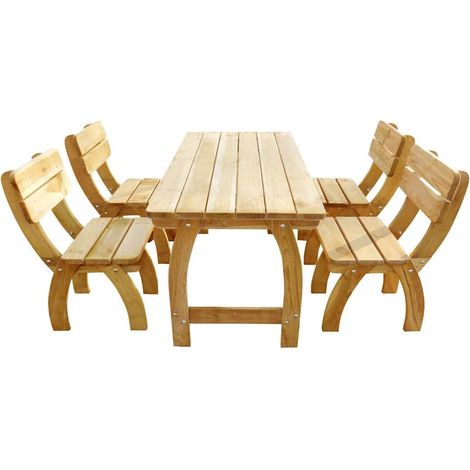 Maison Exclusive - Set da Pranzo da Giardino 5 pz in Legno di Pino Impregnato (1/5)