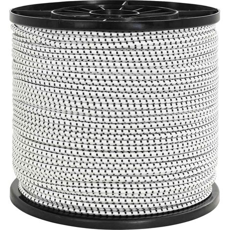 Cords élastiques 4 mm Noir et Blanc PP et caoutchouc vidaXL