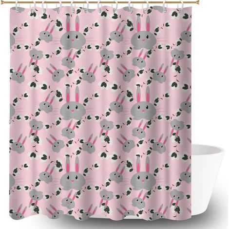 Rideau douche imperméable polyester 180x180 cocooning bâche polyester douche pour baignoire d’angle (1/5)