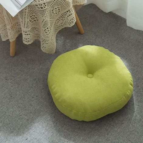 Coussin de chaise rond La famille Bureau Le jardin Coussin décoratif La Cour Tatami Intérieur Extérieur-47cm-Vert (1/5)