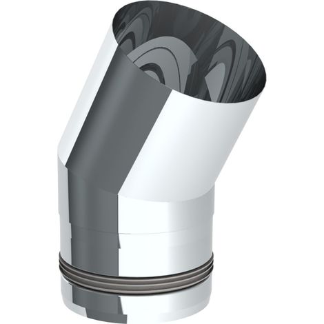 Jeremias PELLET-LINE Winkel 30° Edelstahl unlackiert Ø 80 mm
