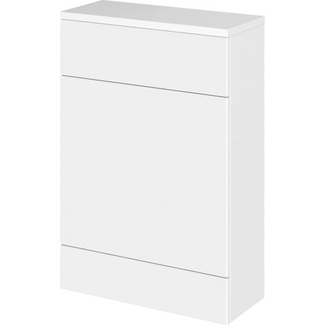 Alrewas Contemporary Floor Standing Compact WC Unit with Worktop, Gloss White, 600mm