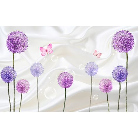 Papier peint panoramique Enfants - Fleurs pissenlit - 130 cm x 81 cm (1/2)