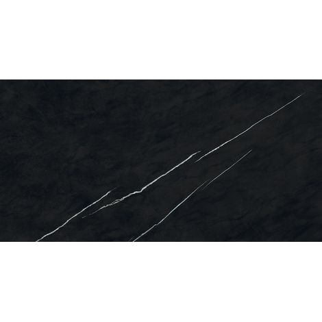 Carrelage effet Marbre Noir Impérial 150x75x0,9 cm Brillant Orsiano - Sol et mur intérieur (vendu par carton de 2,25 m²) - RO'MA CARRELAGE