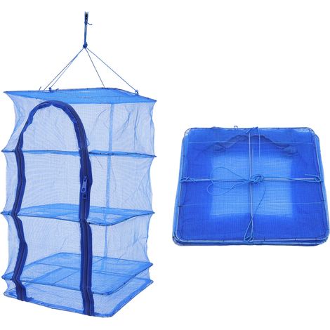 4 Ebenen Trockennetz Kräuter Fisch Trocknungsnetz mit Zipper Drynet Trockner (1/5)