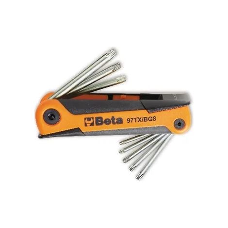 Beta 97tx/bg8 jeu de clés à douilles torx coudées