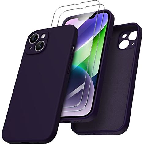SET CUSTODIA APPLE IPHONE 14 Plus VIOLA + 2 VETRO TEMPERATO (1/5)