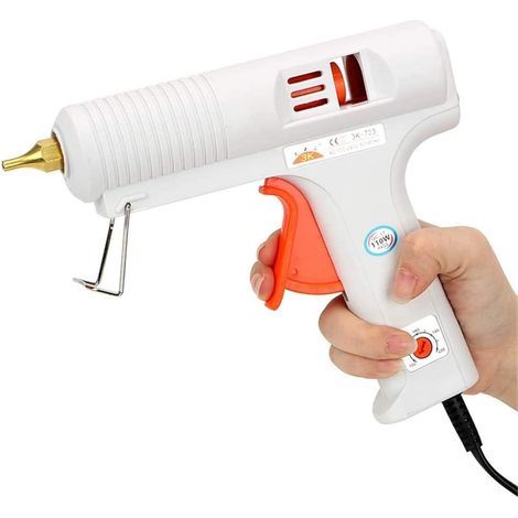 Pistolet à colle chaude professionnel 110 W avec buse réglable en température Pistolet à colle chaude et pistolet à colle antigoutte pour l'artisanat, le bricolage et les réparations domestiques (1/5)