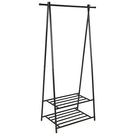 Appendiabiti appendiabiti scarpiera armadio appendiabiti nero 155 cm 120000845
