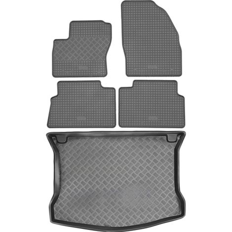 Set di tappetini in gomma per auto e tappetino per bagagliaio per Ford Kuga SUV dal 2008 al 2013.