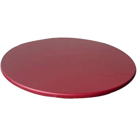 Runde Tischdecke aus Polyester mit elastischem Rand, wasserdicht, 70-85 cm Durchmesser, mit Rückseite, für Küche, Restaurant und Catering.-wine red