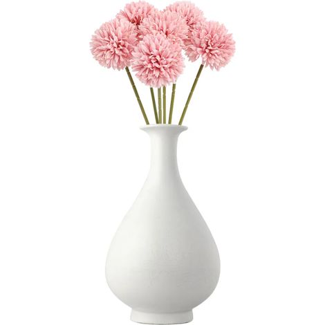 Boule de chrysanthèmes artificielle, bouquet de fleurs d'hortensia réalistes pour décoration de mariage, bureau ou maison (rose foncé)-AquaForge (1/4)