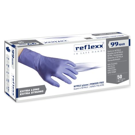 Guanti monouso in nitrile alto rischio Reflexx R99 NHR - S - Viola