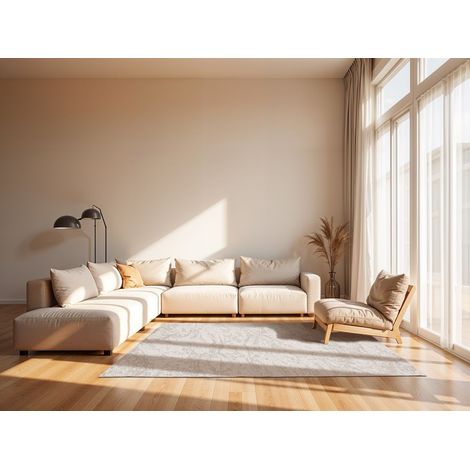 BOBOCHIC - Tapis tissage Gobelin CALIE uni  160x230 Beige