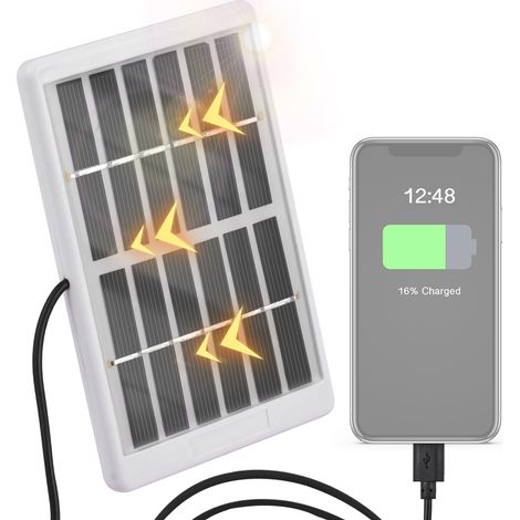 Mini Panneau Solaire Portable 1.2W 6V Polycristallin Chargeur USB Écologique - Conversion Haute, 84x130mm (1/5)