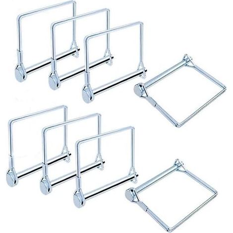 Lot de 8 goupilles de verrouillage en acier zingué 6mm – Longueur 70mm – Pour remorques et attelages – Résistance à la corrosion (1/5)