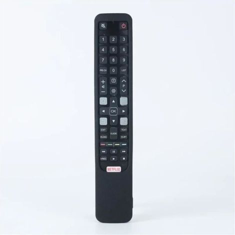 Custodia protettiva in silicone per telecomando TCL - Flessibile - Nera - Compatibile con diversi modelli