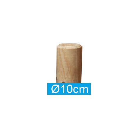 Pali in Legno di Pino Senza Punta Impregnati con due Fori 2 per Recinzioni Corda -Diametro:10cm - H100cm (1/2)