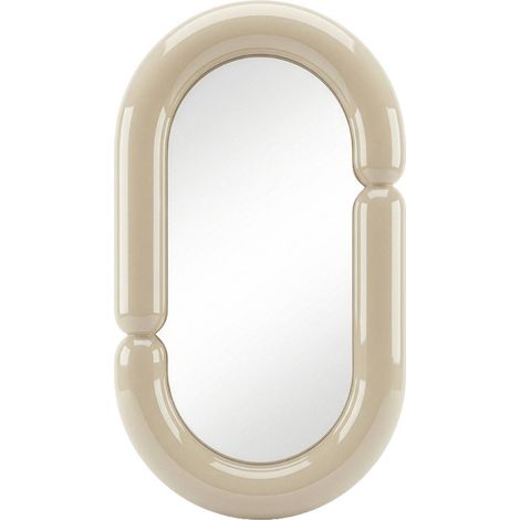sweeek - Ovaler Spiegel mit glossy Finish 70cm