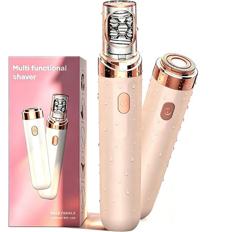 Epilateur Electrique Femme,épilateur facial 2 en 1 avec Lumière LED  2 en 1 Épilateur Electrique Femme Portable avec Lumière LED, USB Rechargeable, pour l'épilation du Corps, Visage, Jambes Bras (1/5)