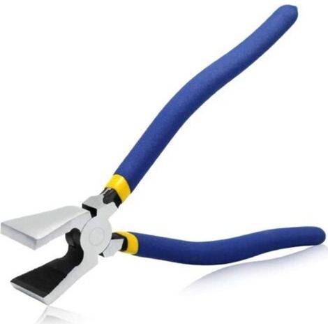 Pince à verre - Outil robuste pour casser le vitrail, idéal pour les travaux de carrelage et de mosaïque - 1 pièce, bleue (1/4)