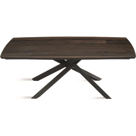 Tavolo fisso FLOYD 160 cm con piano in Rovere Termico (1/3)
