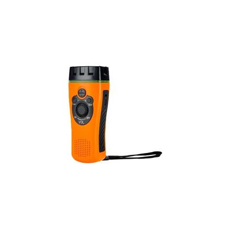 Lampe de secours extérieure – Radio à manivelle – Lampe torche à manivelle – Radio portable – ABS – Orange (1/3)