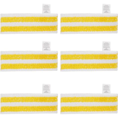 Lot de 6 Tampons de Serpillière en Microfibre pour Nettoyeurs Vapeur, Lavables et Réutilisables, pour Parquet et Carrelage (1/5)
