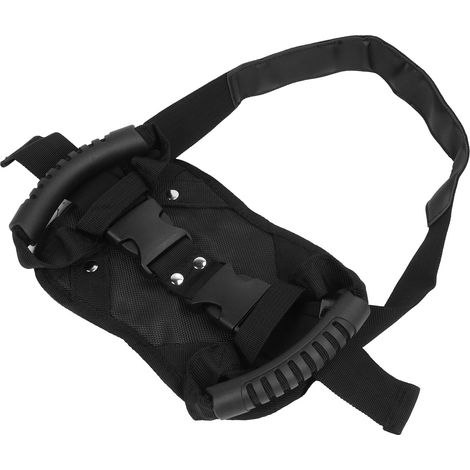 Ceinture de sécurité noire pour moto, sangle de sécurité pour siège arrière de moto, poignée pour passager. (1/5)