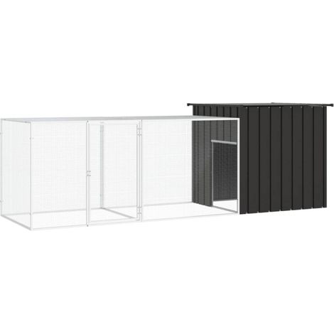 Gabbia per Polli Antracite 300x91x100 cm Acciaio Zincato vidaXL 507079 (1/5)