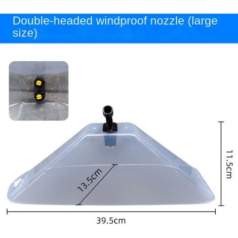 (Double tête - L) Buse de pulvérisation agricole coupe-vent pour pesticides et herbicides, idéale pour l'irrigation des rizières et des jardins. (1/5)