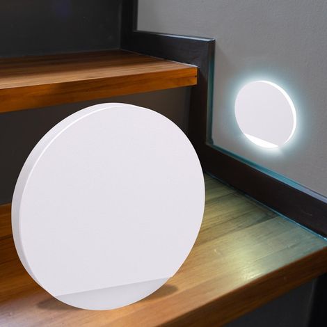 LED Treppenleuchte rund weiß - Lichtfarbe: Kaltweiß 1,5W - Lichtaustritt: Orbis (1/5)