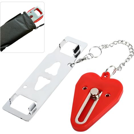 Verrou de Porte Portable pour Voyages, Sécurité Renforcée pour Hôtels et Appartements, Facile à Utiliser Sans Outils (1/5)