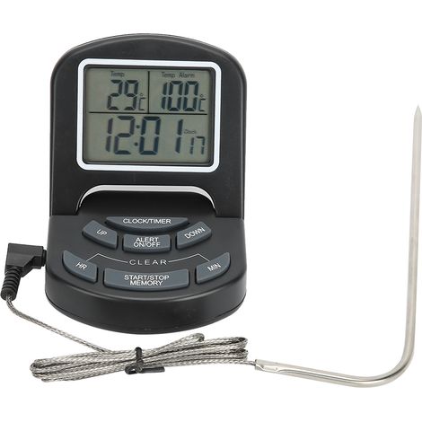 Thermomètre de cuisine numérique programmable avec minuteur et sonde (1/5)