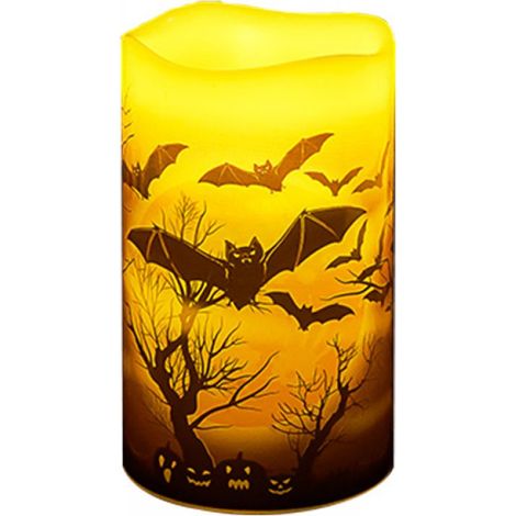 Lanterne De Table Halloween - Motifs Citrouille Corbeau Chauve-Souris Araignée - Pour Bougie À Thé - Lot De 4