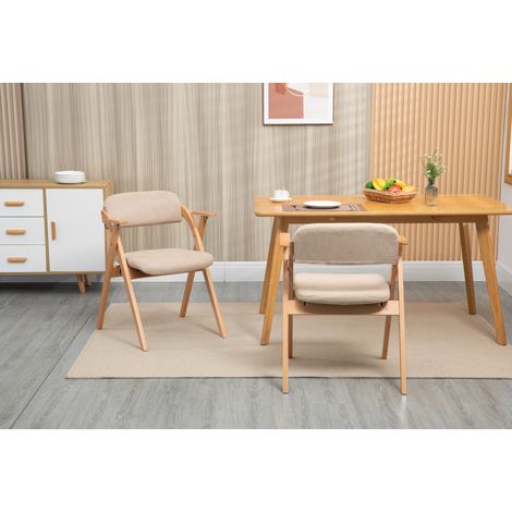 Stuhl Sitzmöbel klappbar mit Armlehne Holz 46 cm OKMYHOME (1/5)
