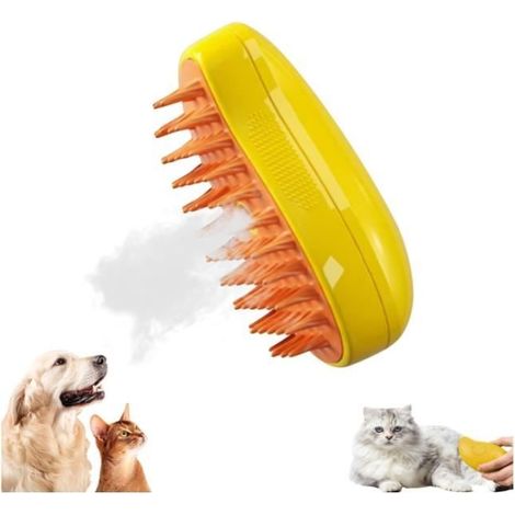 Brosse Chien Chat à Vapeur, 3 En 1 Peigne De Massage En Spray Pour Chats, Brosse à Chat Rechargeable, Avec Réservoir D'eau, Brosse (1/4)