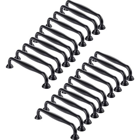 Poignée De Porte - 128 mm Entre Axes - Aluminium - Pour Armoires De Cuisine Tiroirs Et Dressings - Lot De 20