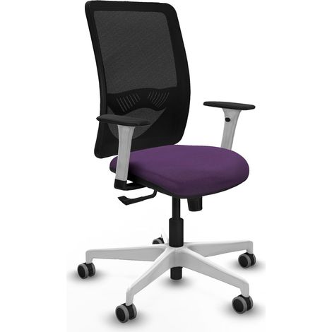 Chaise piqueras y crespo Zulema maille noire accoudoirs blancs (1/2)