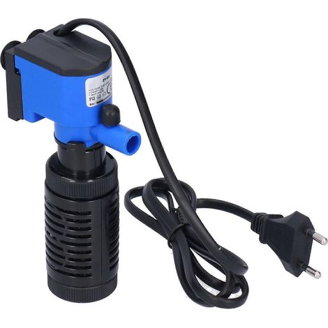 Filtre interne pour aquarium ZYM2, pompe d'oxygénation pour aquarium à faible niveau d'eau, compatible avec les tortues. (1/3)