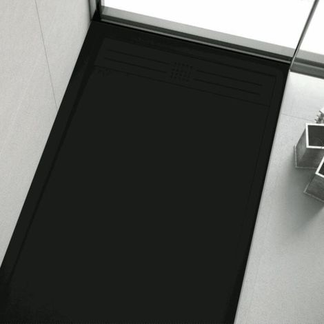 Plato de ducha resina ELITE negro  80x120cm rejilla color