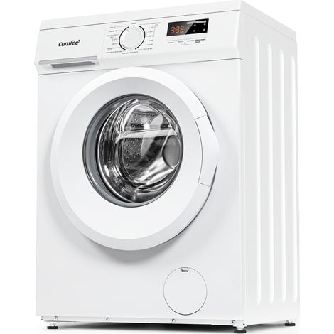 Comfee – Lave-linge hublot 8 kg – 15 programmes – Vapeur – 1400 trs/min – Smart moteur inverter – Classe A – Blanc (1/5)