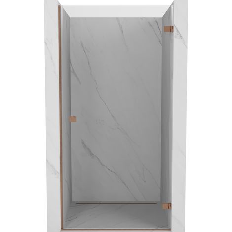 Mexen Lunar-B porte de douche battante droite 80 cm, transparent, cuivre brossé - 832-080-000-65-00-P (1/5)