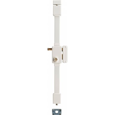 THIRARD - Serrure en applique Beluga à tirage pour porte d'entrée, droite, 3 pts, cylindre HG5 Ø23mm, axe 45mm, blanc, 4 clés - THIRARD (1/2)
