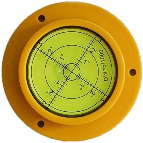 Niveau à bulle rond de précision 90 mm avec trous de montage pour camping-car (1/4)