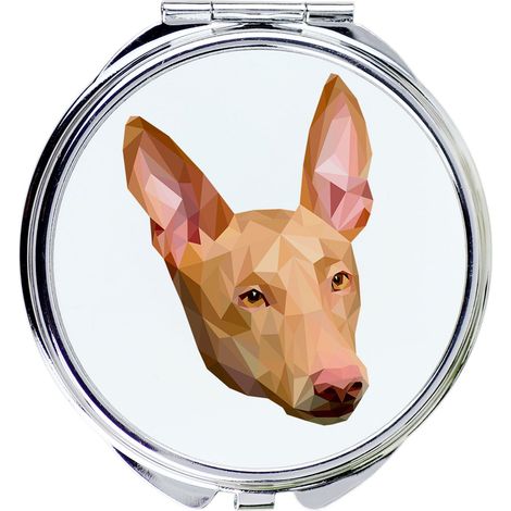 Levriero del Faraone, Levriero Maltese - uno specchio con foto e iscrizione geometrica di Art-Dog (1/3)
