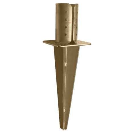 SUPPORTO PER PALI CON ANCORAGGIO AL TERRENO mm 100x40h