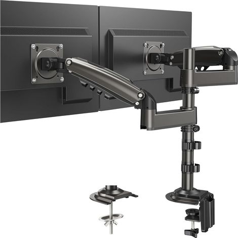 Monitor Halterung 2 Monitore 13-32 Zoll Höhenverstellbar Neigbar Schwenkbar (1/5)